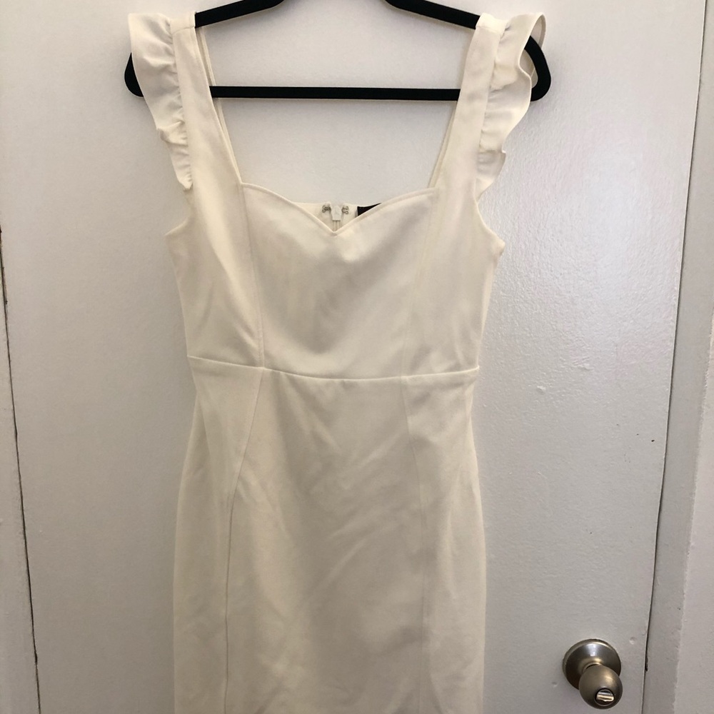 White midi dress